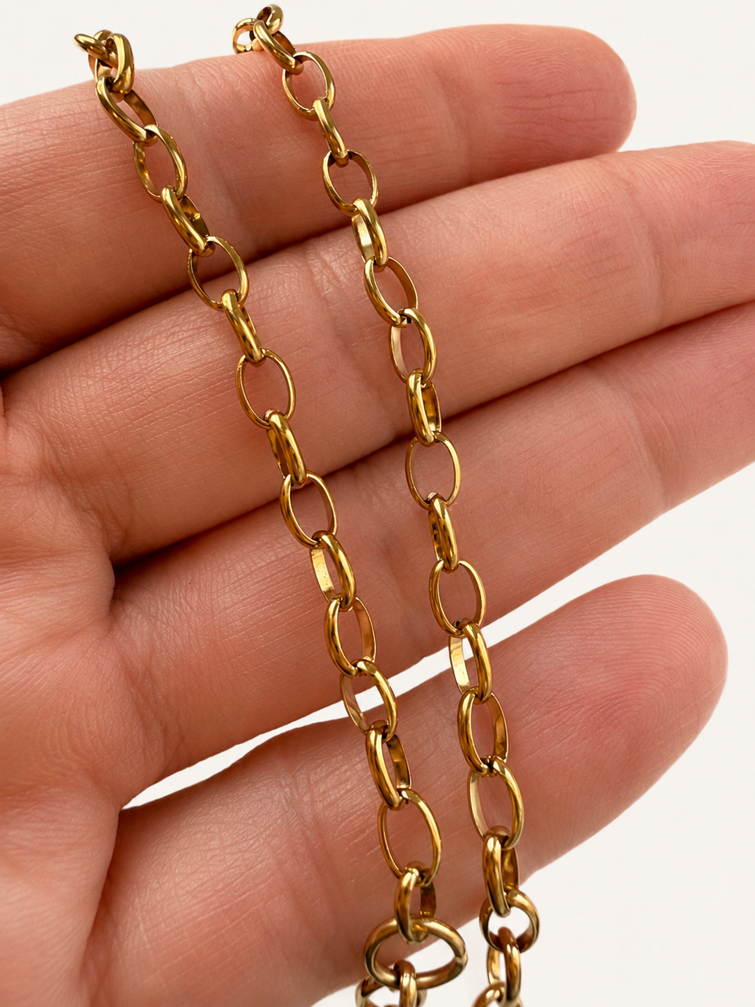 18K Gold-plated Cable Chain Necklace