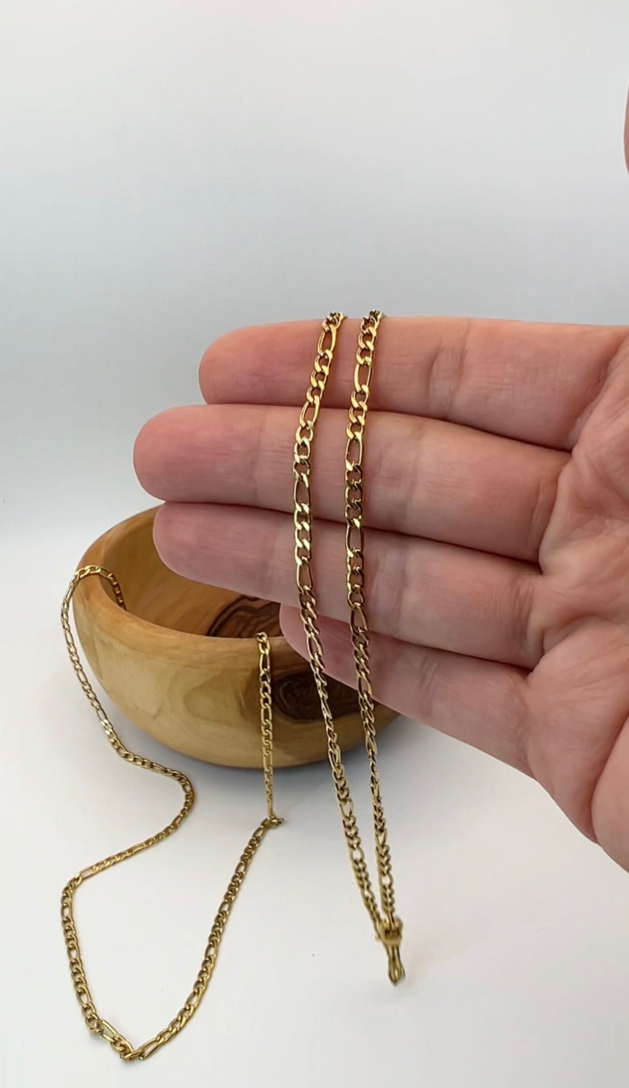 18K Gold Figaro Chain Necklace – 20"