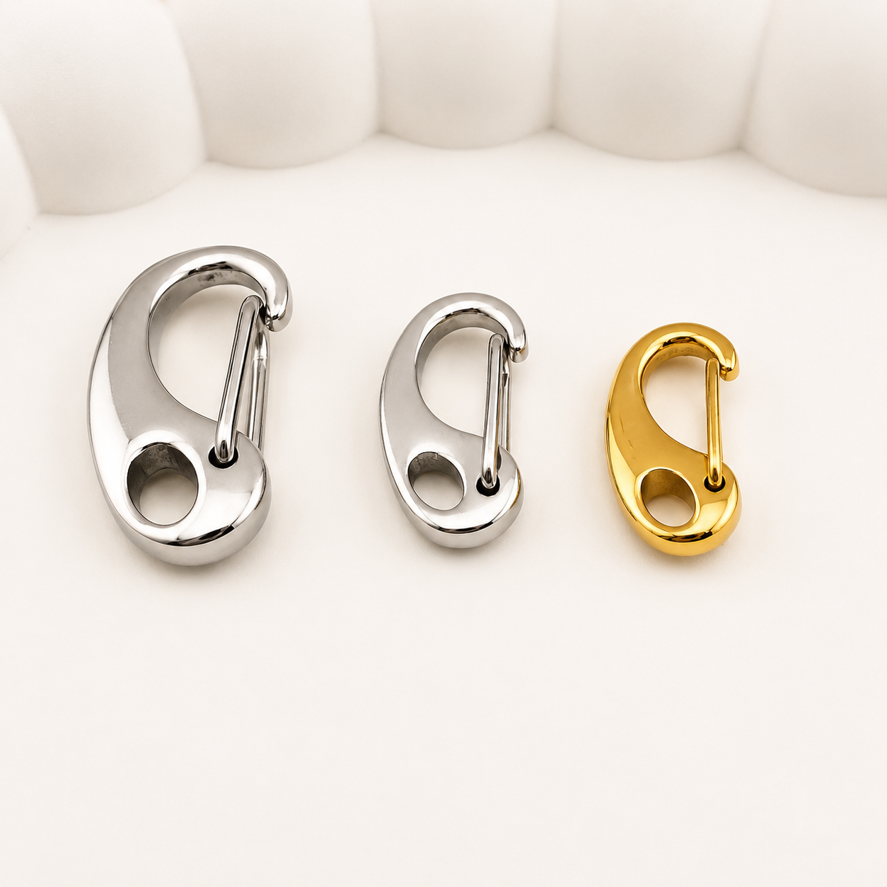 Oval Snap Hook Clasp - Gold & Silver Finishes