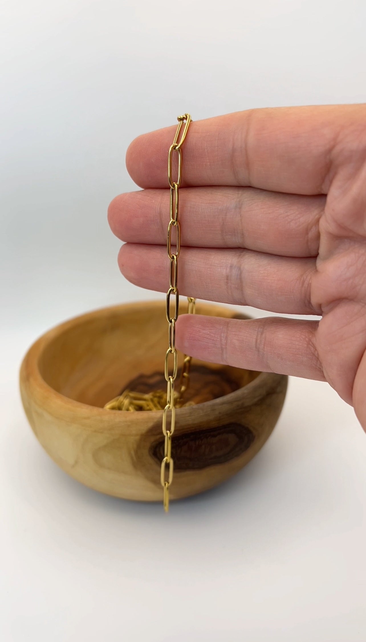 18K Gold PVD Paperclip Chain - 12x4mm