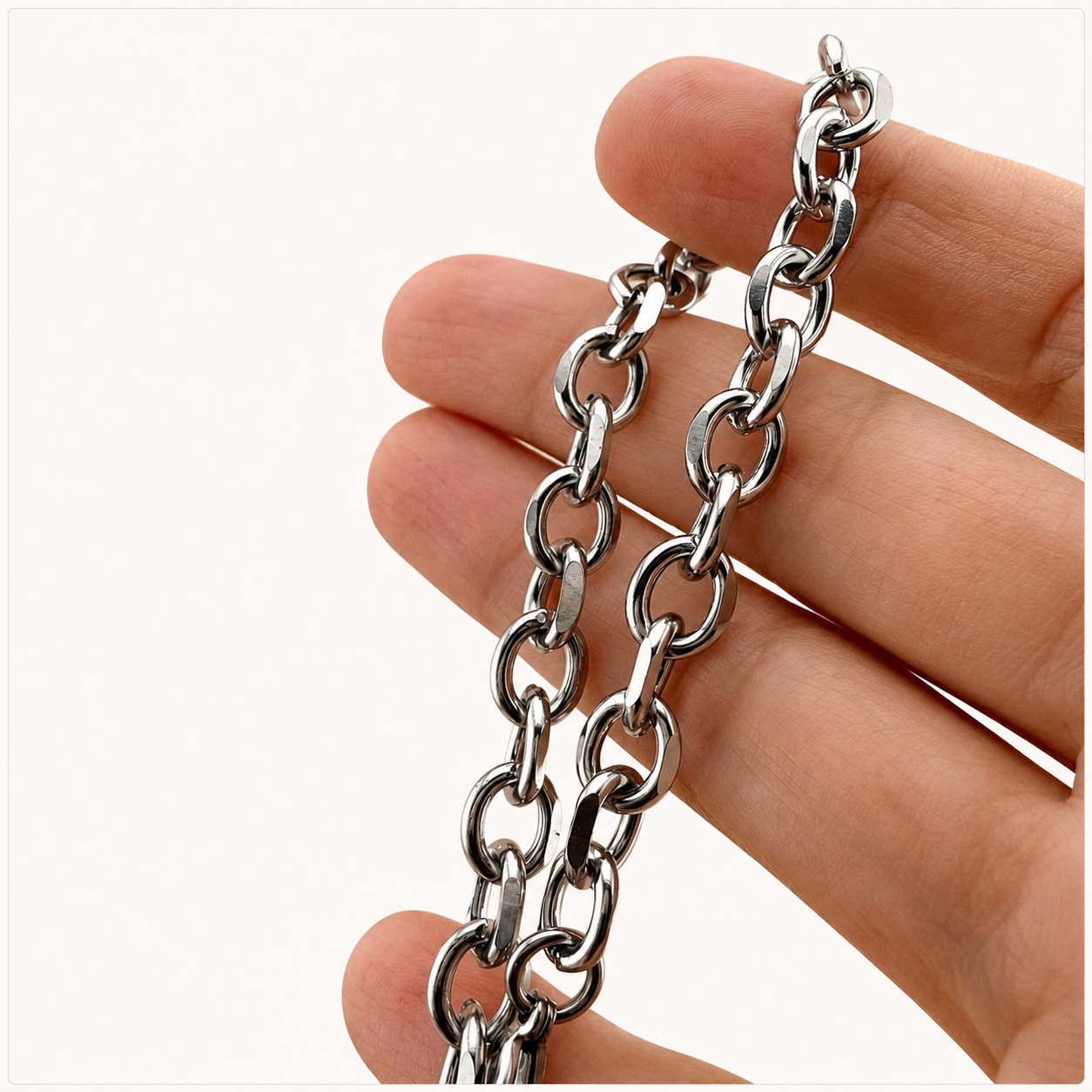 Diamond Cut Link Chain - 10mm (By the Foot)