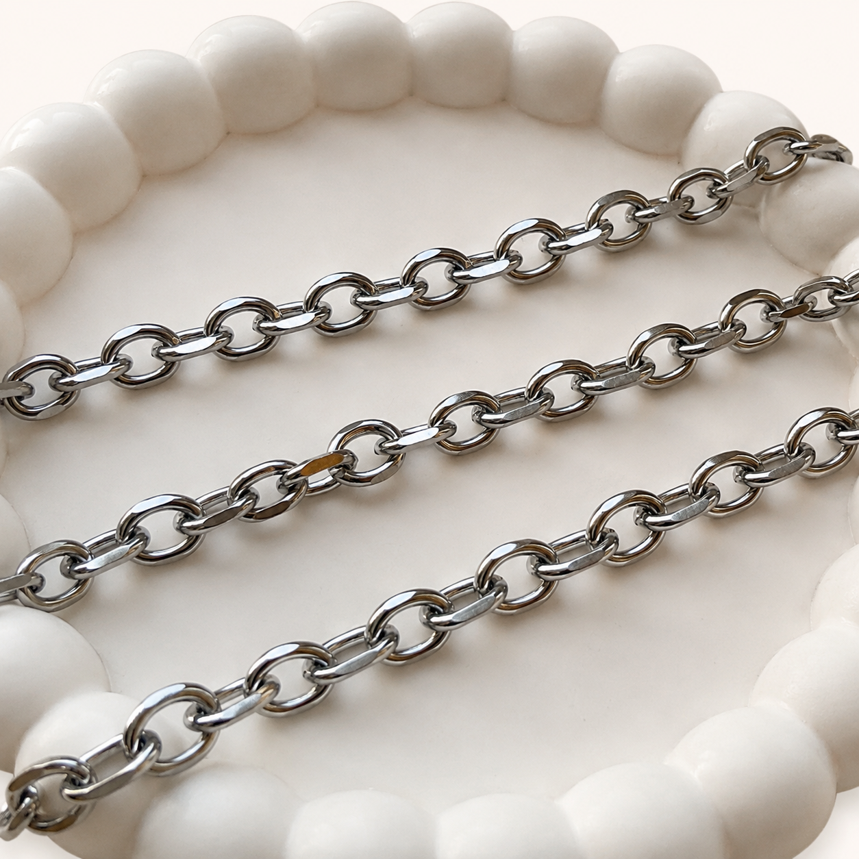 Diamond Cut Link Chain - 10mm (By the Foot)