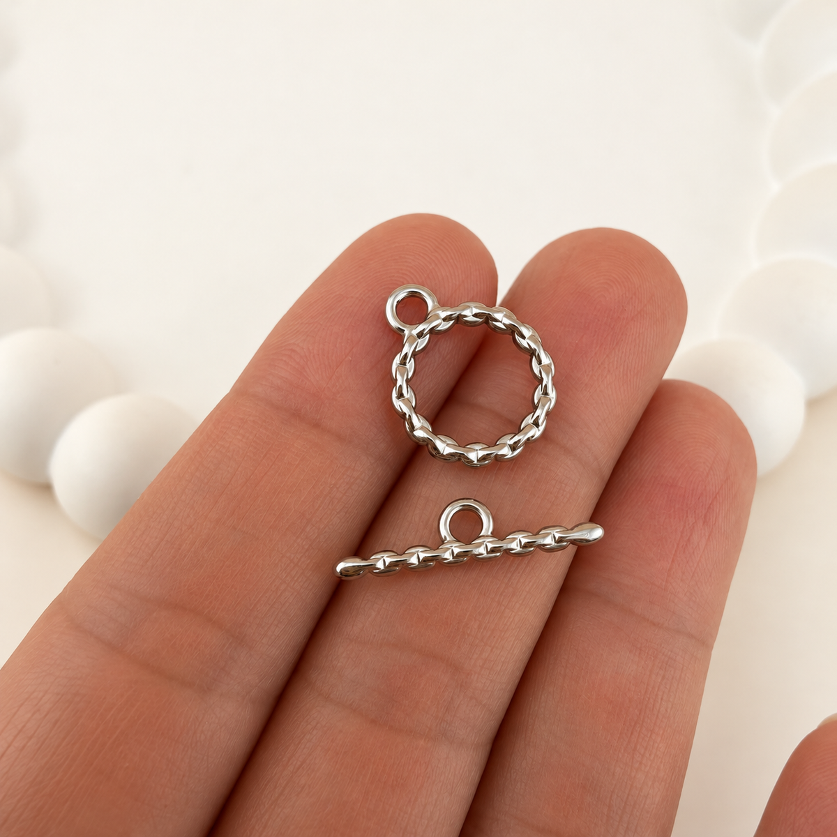Woven Link Toggle Clasp – 22mm