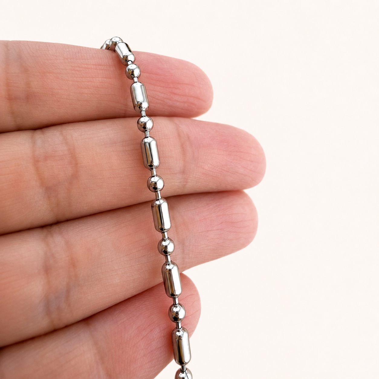 Tube & Ball Chain – 3mm (By the Foot)