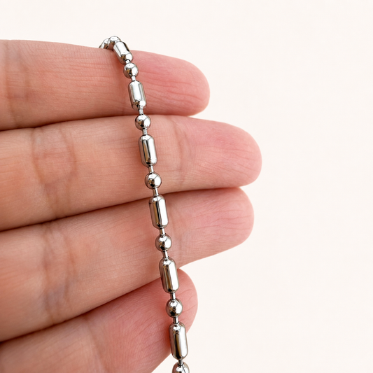 Tube & Ball Chain – 3mm (By the Foot)