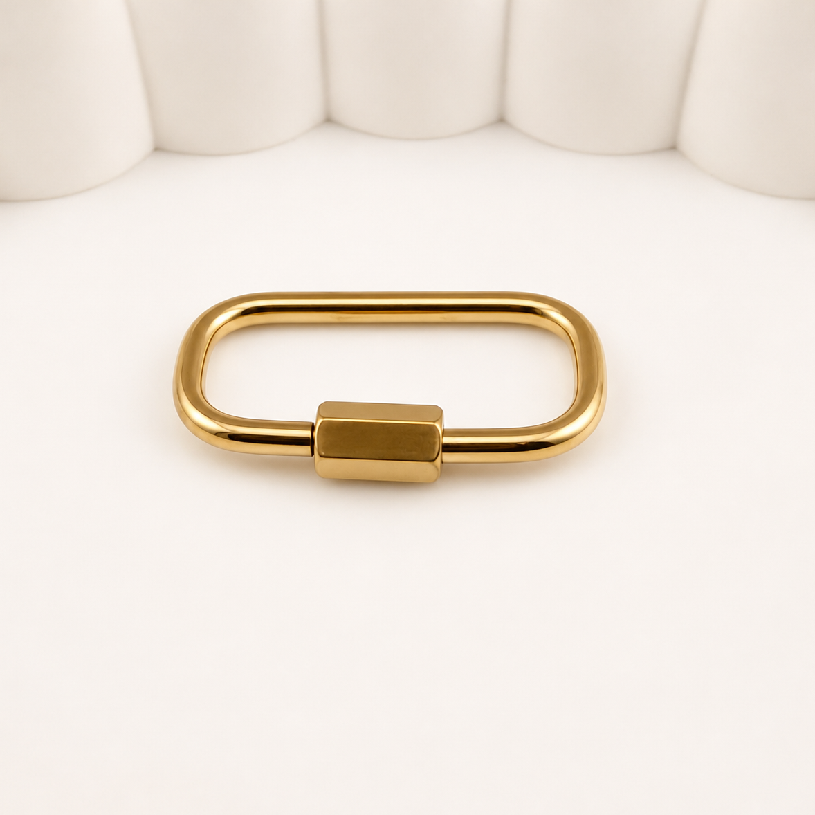 25mm Real 18K Gold Rectangle Carabiner