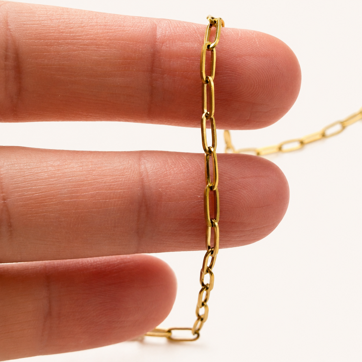 18K Gold PVD Paperclip Chain - 6.5mm