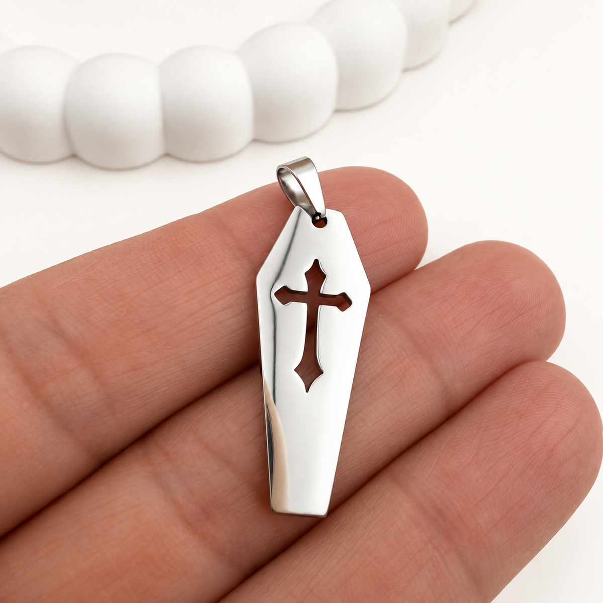 Coffin Cross Charm – 30mm