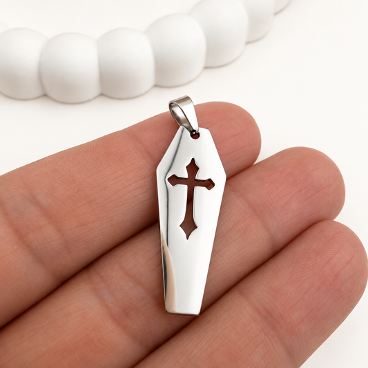 Coffin Cross Charm – 30mm