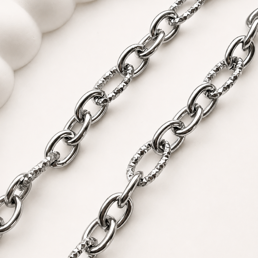 Elongated Alternating Link Chain – 13x7.5mm (By the Foot)
