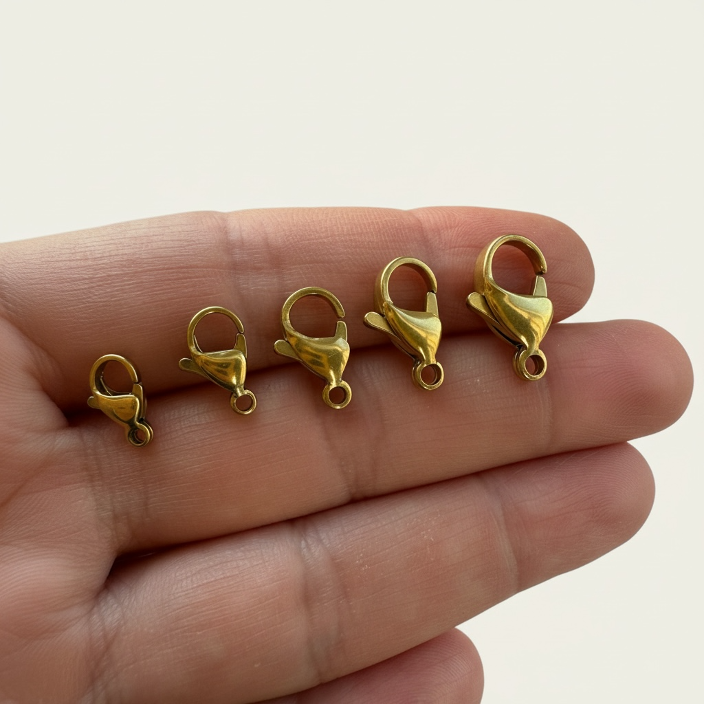 Real 18K Gold IP Lobster Clasp - Multiple Sizes
