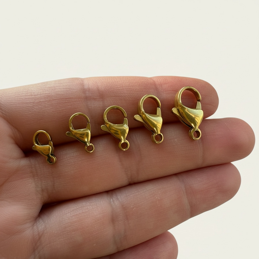 Real 18K Gold IP Lobster Clasp - Multiple Sizes