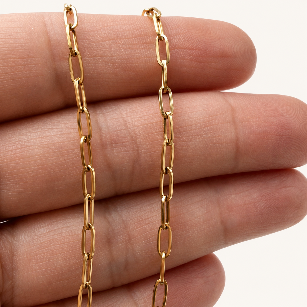 18K Gold PVD Paperclip Chain - 6.5mm