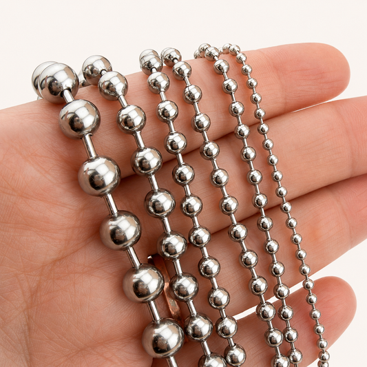 Ball Chain – Multiple Sizes (By the Foot)