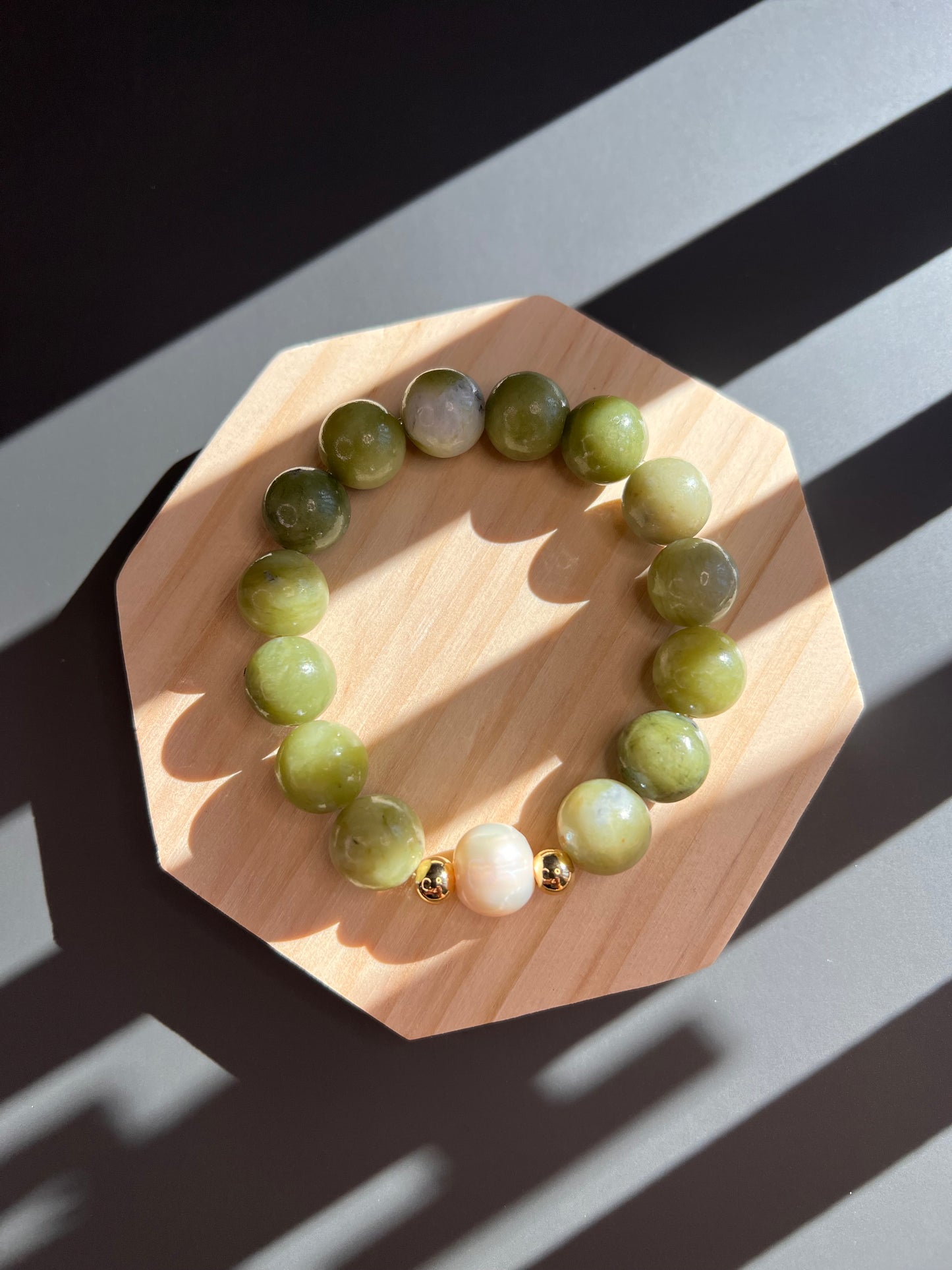 Jade + Pearl Balance Bracelet