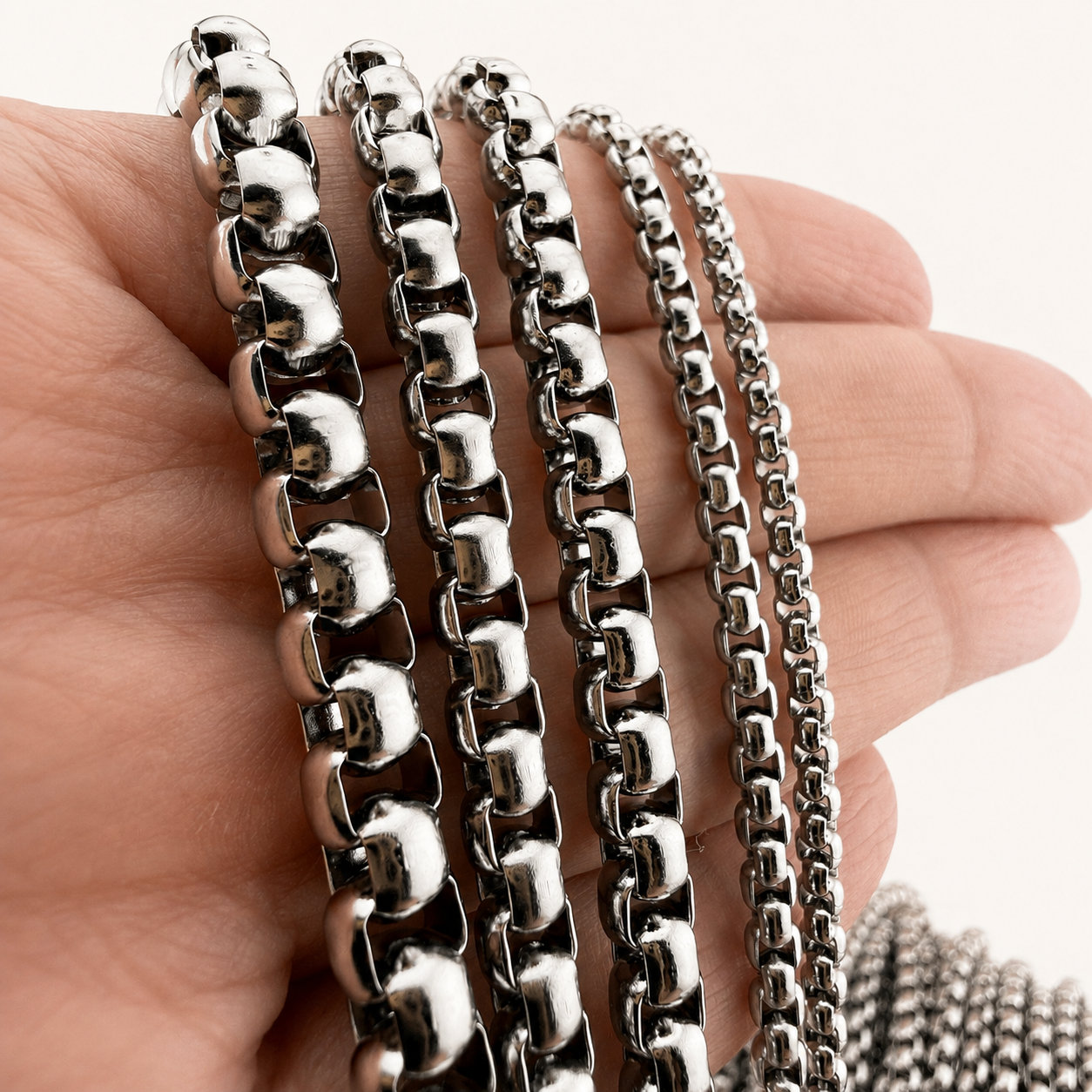 Box Chain - Multiple Sizes (By the Foot)