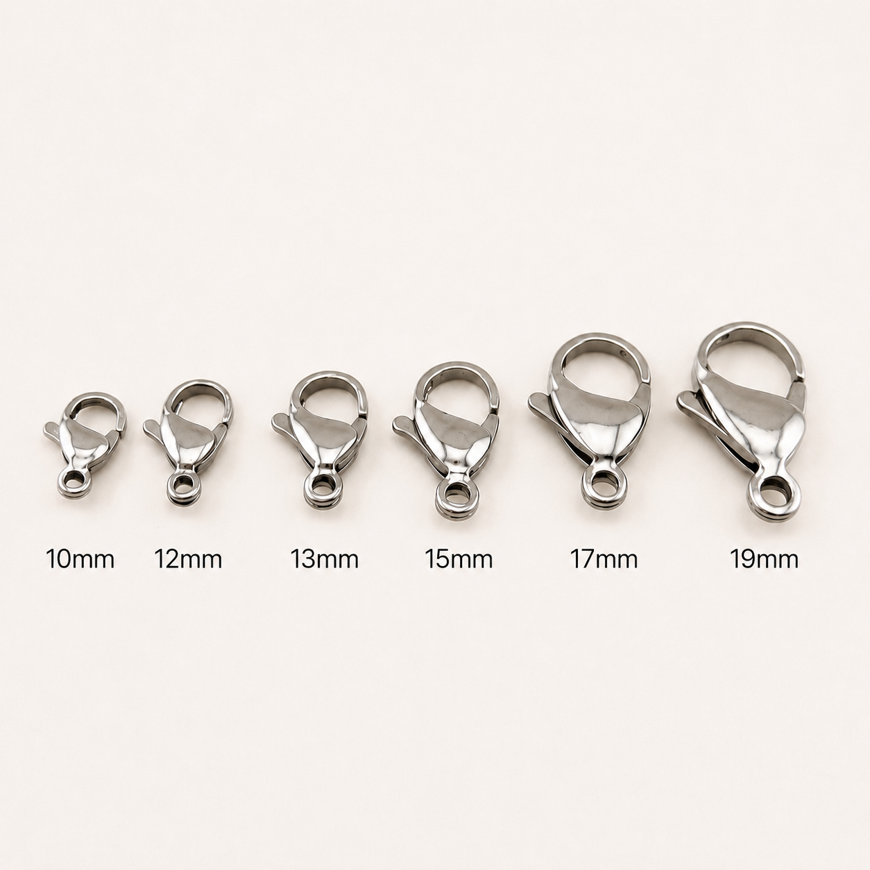 Classic Lobster Clasps - Multiple Sizes (10-19mm)