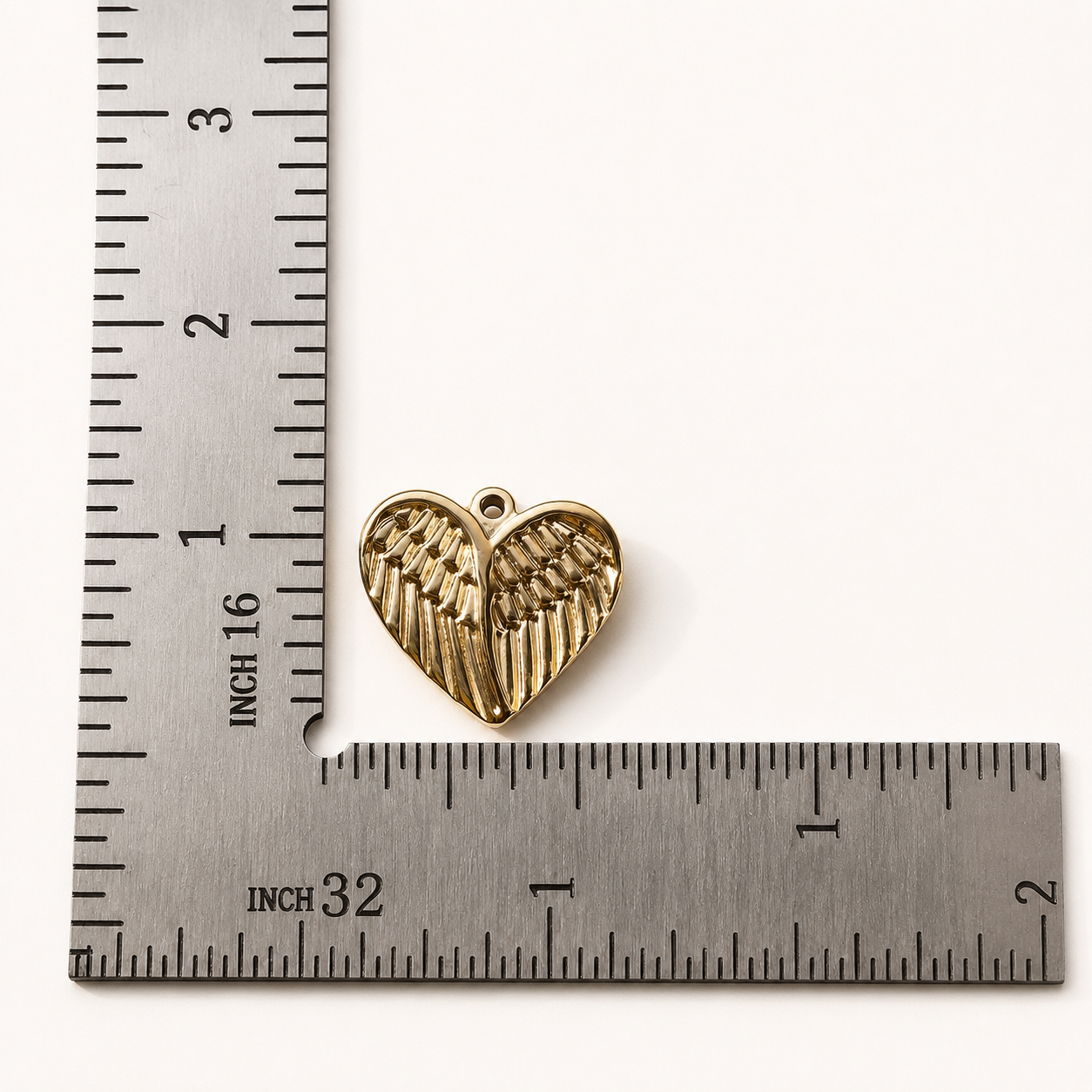 18mm Heart Wing Charm - 18k Gold PVD & Silver Finishes