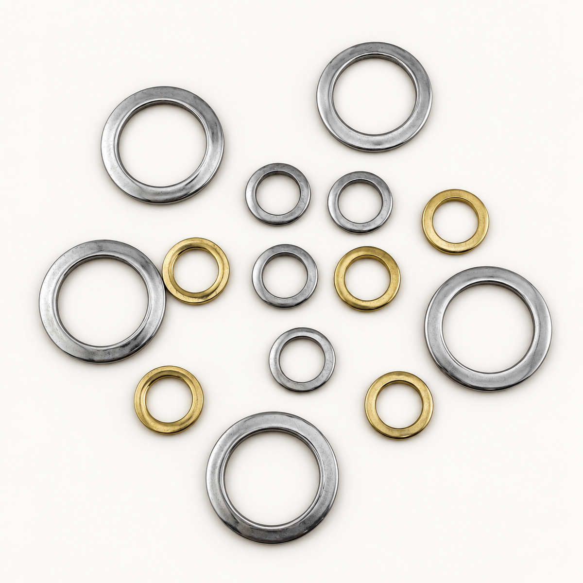 Round Linking Rings – 8-15mm Gold & Silver