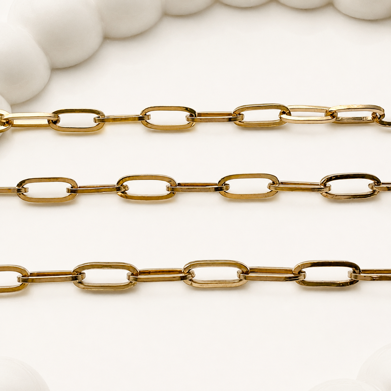 18K Gold PVD Paperclip Chain - 6.5mm