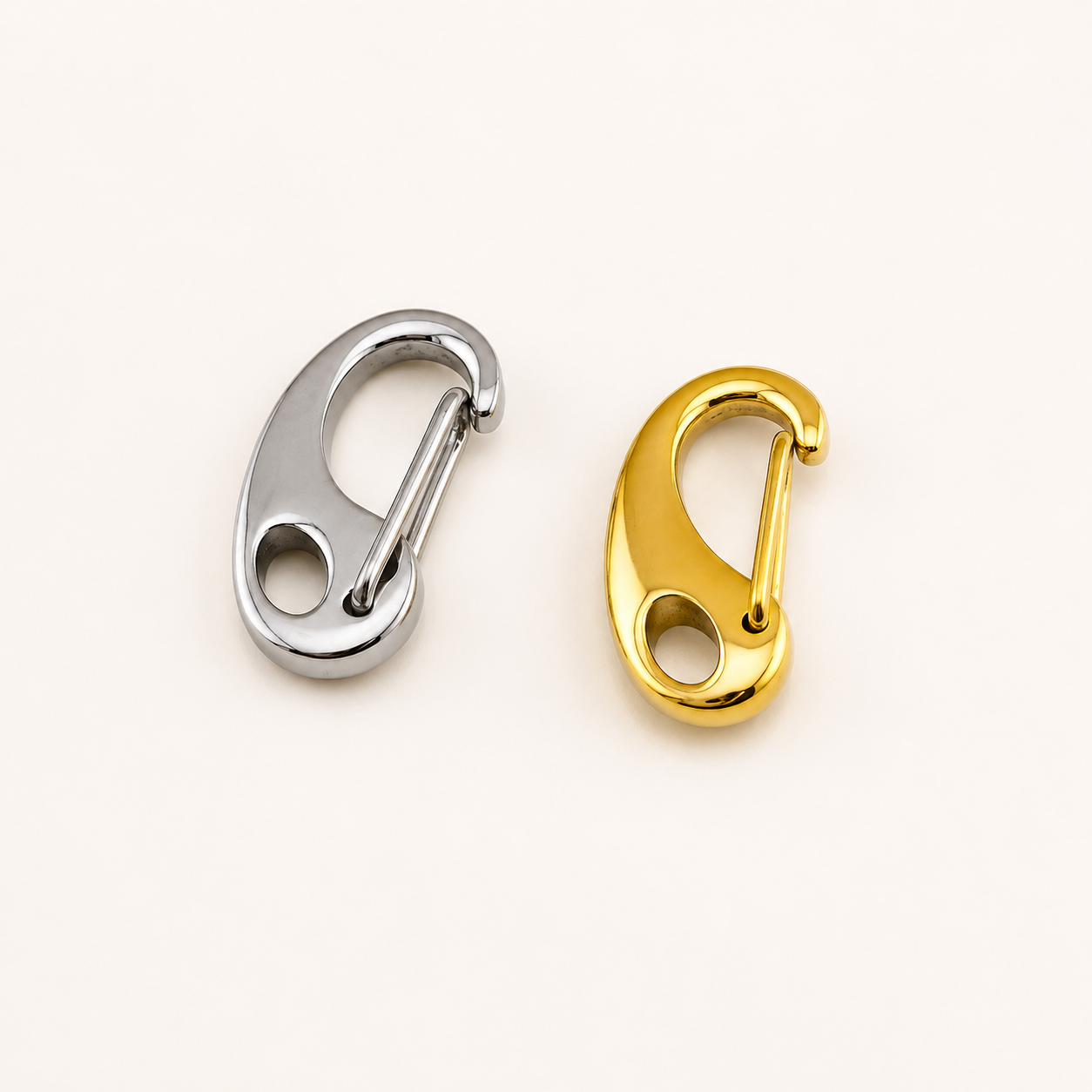 Oval Snap Hook Clasp - Gold & Silver Finishes