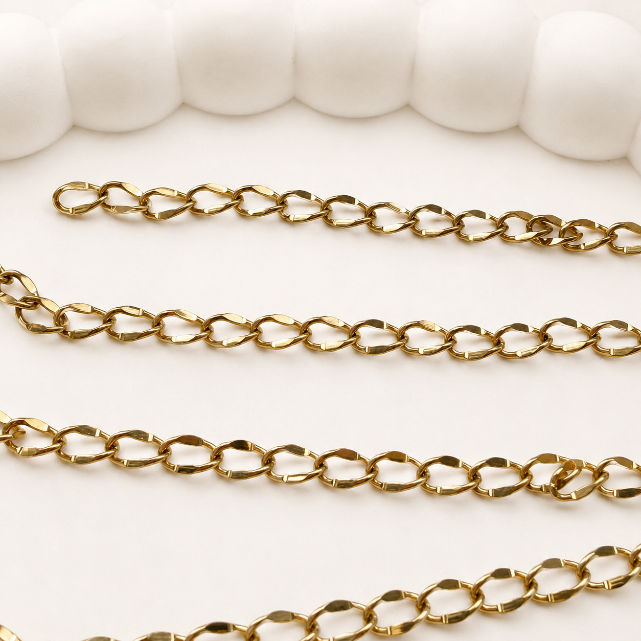 2" Gold Faceted Chain Extender (10 Pack)