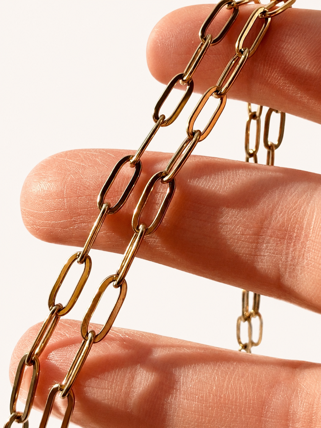 14K Gold PVD Paperclip Chain - 9x4mm