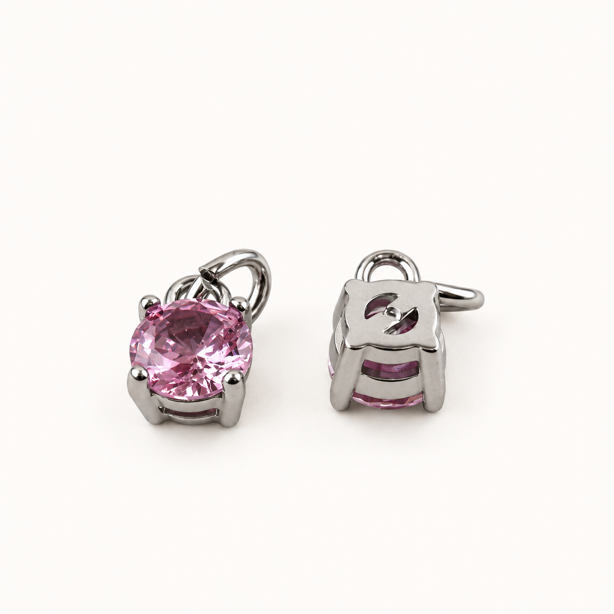 12-Piece Glass Birthstone Charm Set