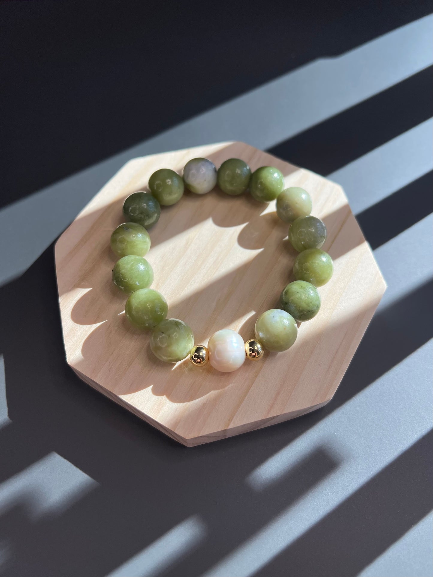 Jade + Pearl Balance Bracelet