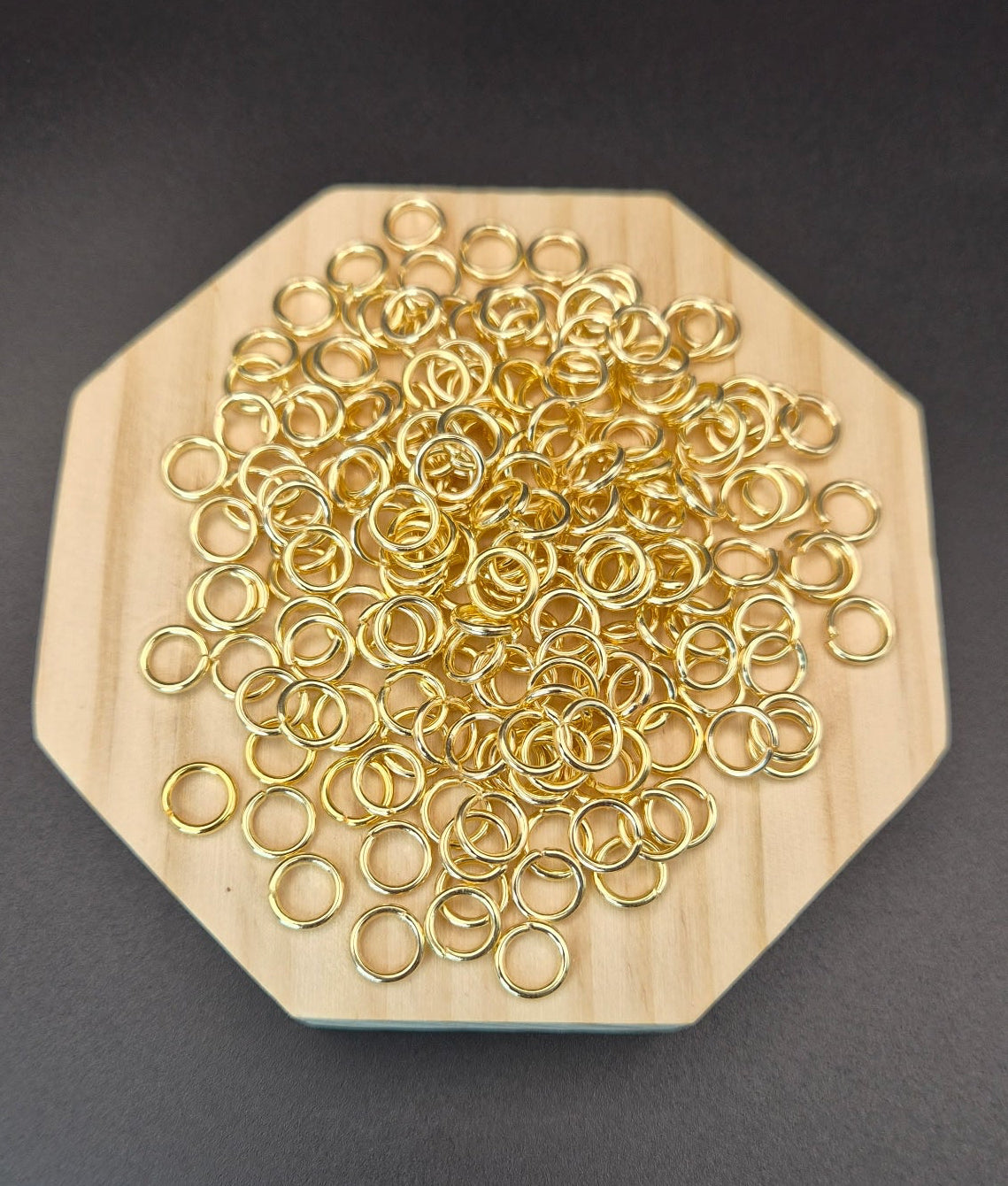 8mm • 16 Gauge - Gold Open Jump Rings