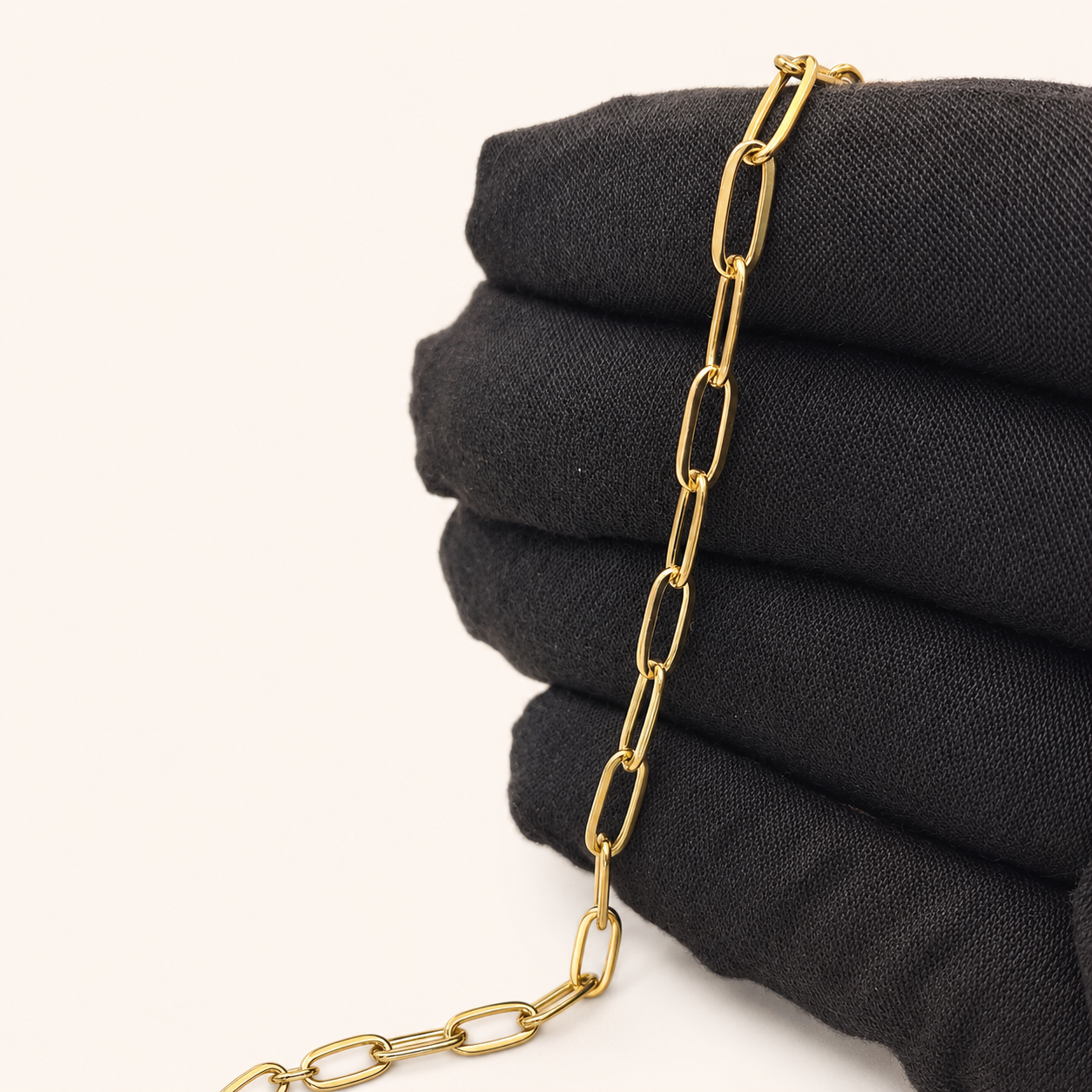 14K Gold PVD Paperclip Chain - 9x4mm