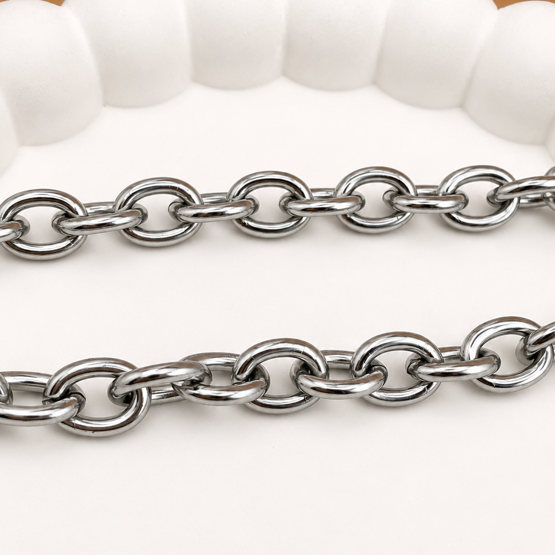 Bold & Thick Oval Cable Chain – 10x7mm (By the Foot)