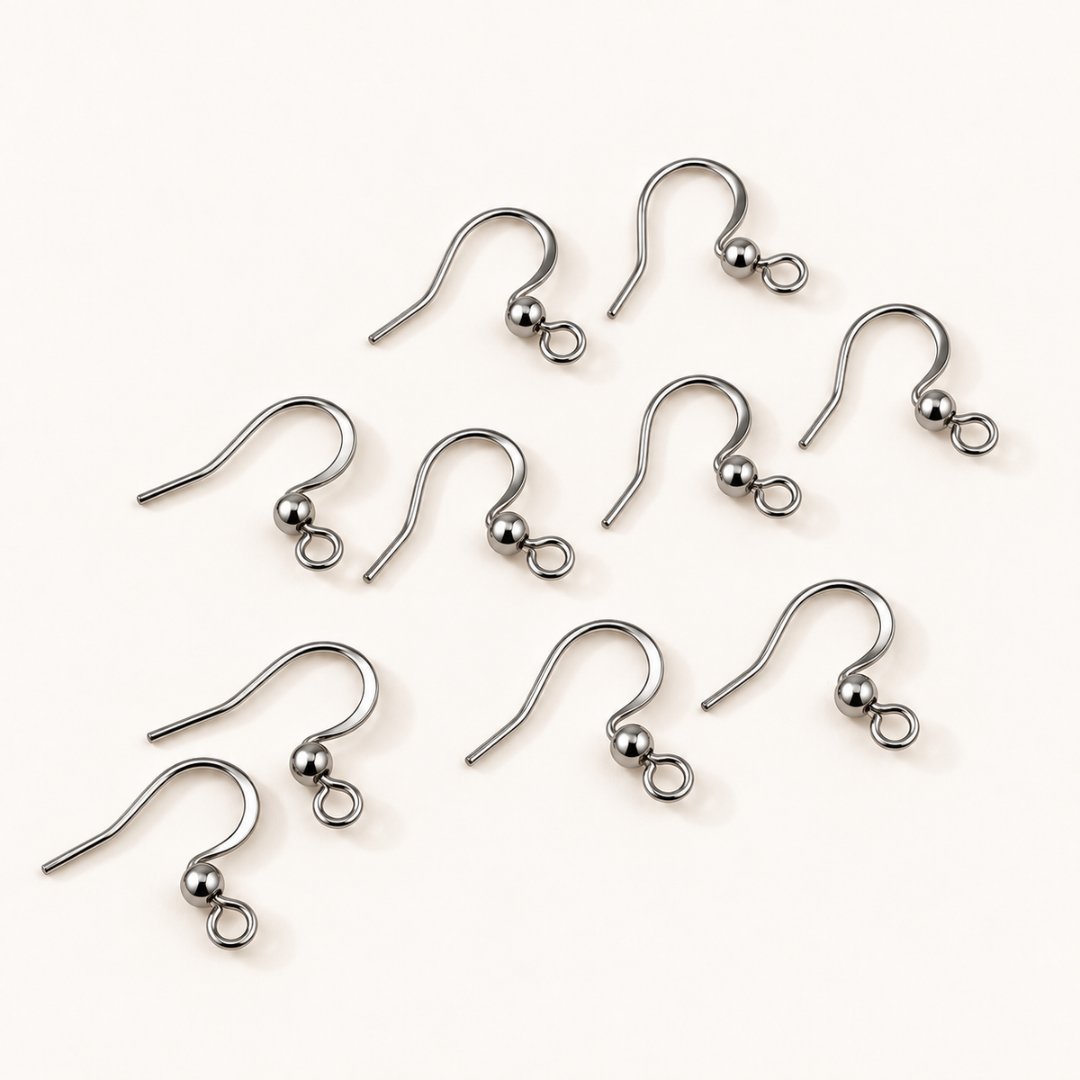 Flat French Earring Hooks with Loop – 21 Gauge