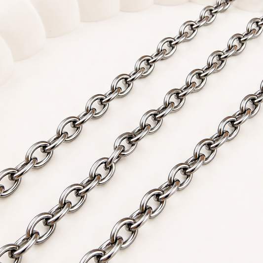 316 Surgical Stainless Steel Cable Chain – 6mm (By the Foot)