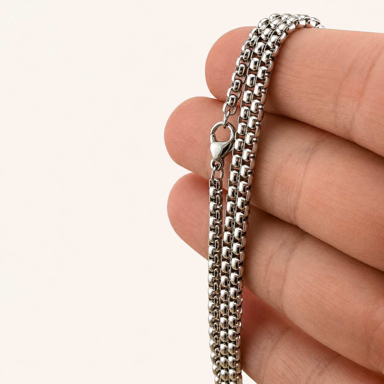 3mm Venetian Box Chain Necklace – 24"