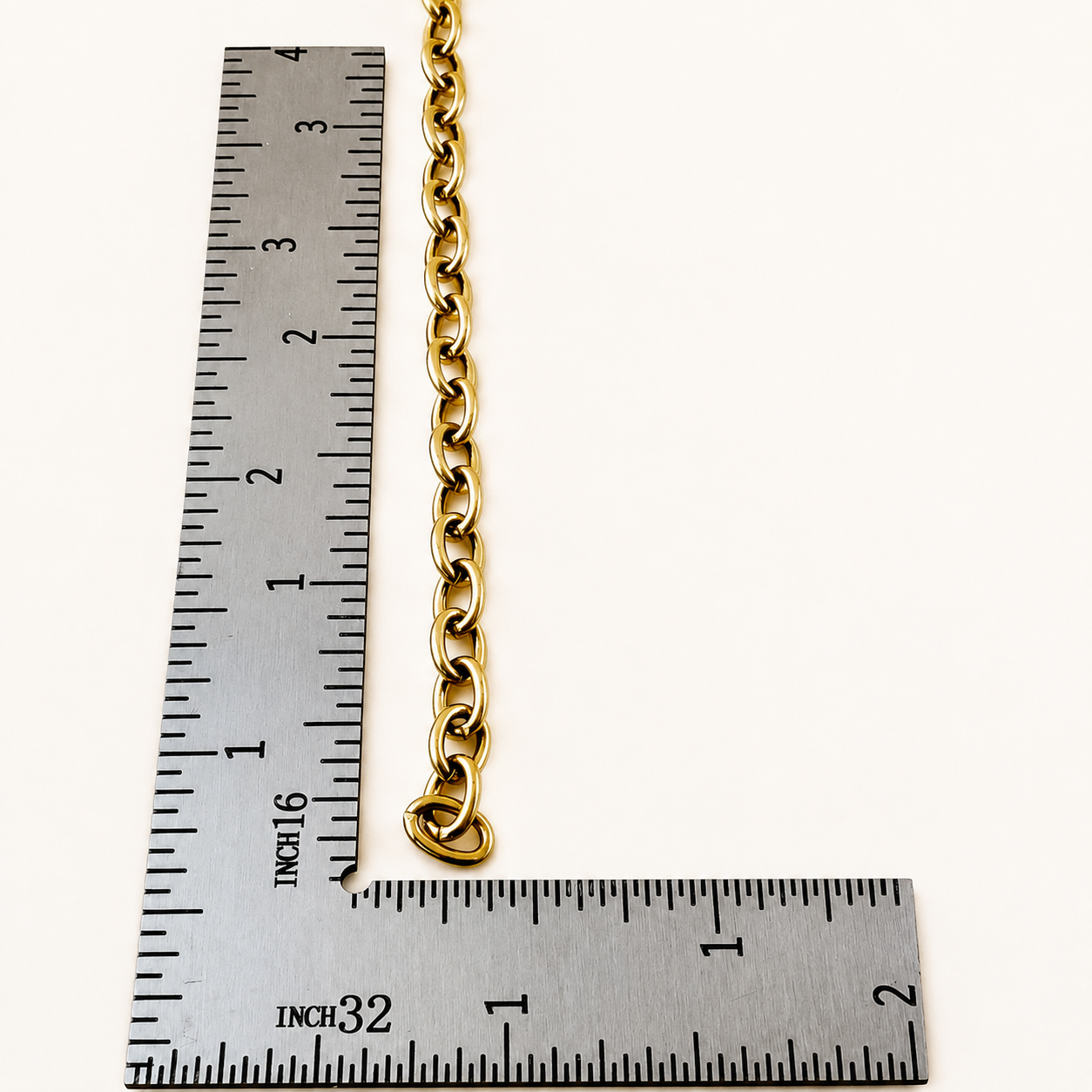 18K Gold Oval Cable Chain – 7x5mm (By the Foot)