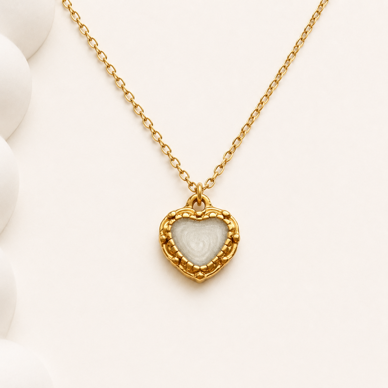 Gold Heart Enamel Charm – 13.5mm