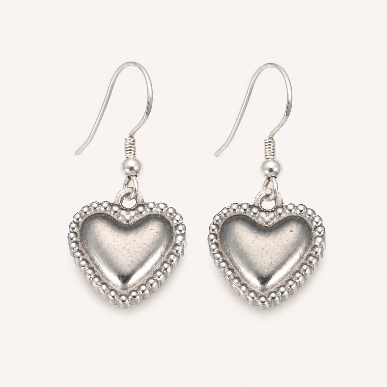 Beaded Edge Heart Charm – Multiple Sizes