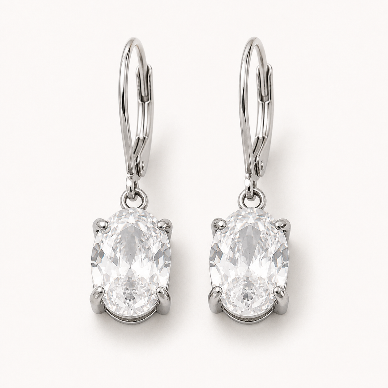Oval Cubic Zirconia Charm – Multiple Sizes