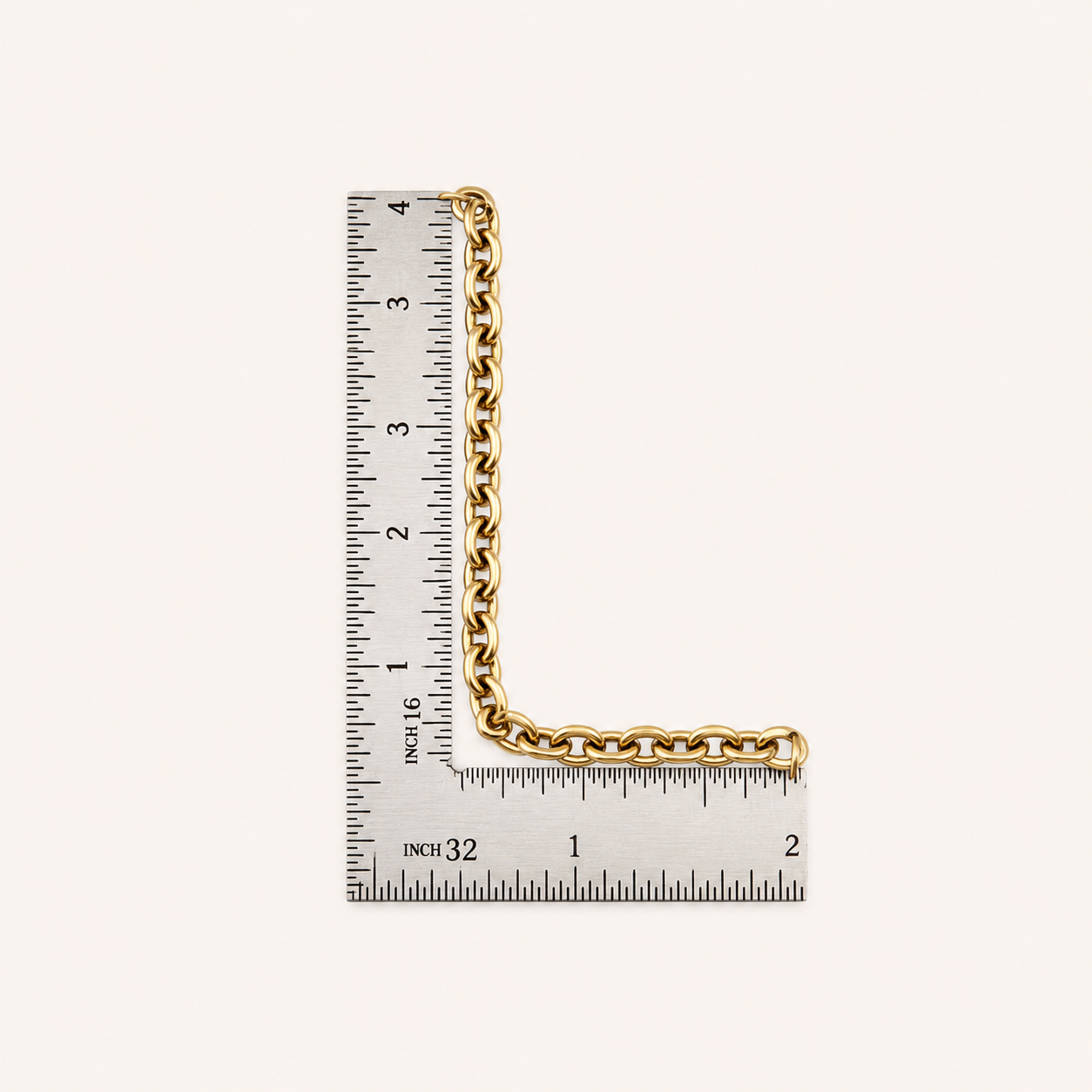 18K Gold Oval Cable Chain - 8x6mm