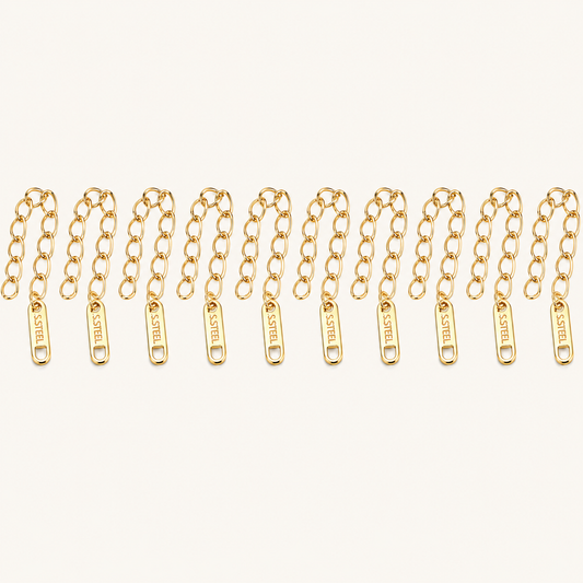 2.2" Light Gold Chain Extender (10 Pack)