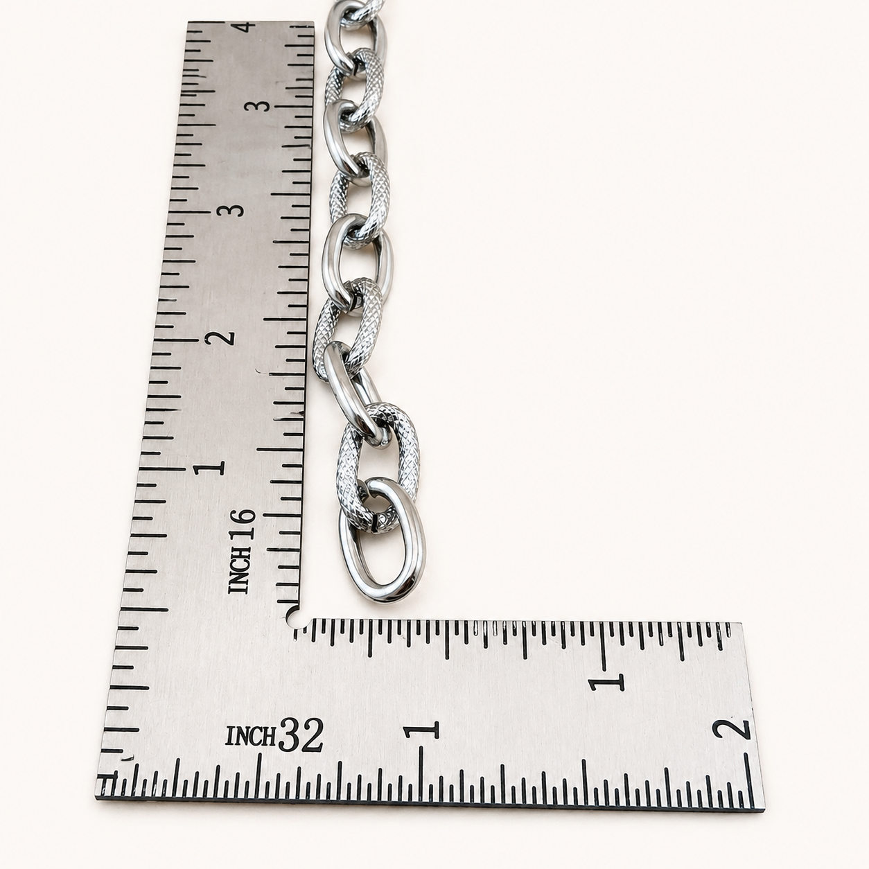 Chunky Alternating Textured Cable Chain – 13.5mm (By the Foot)