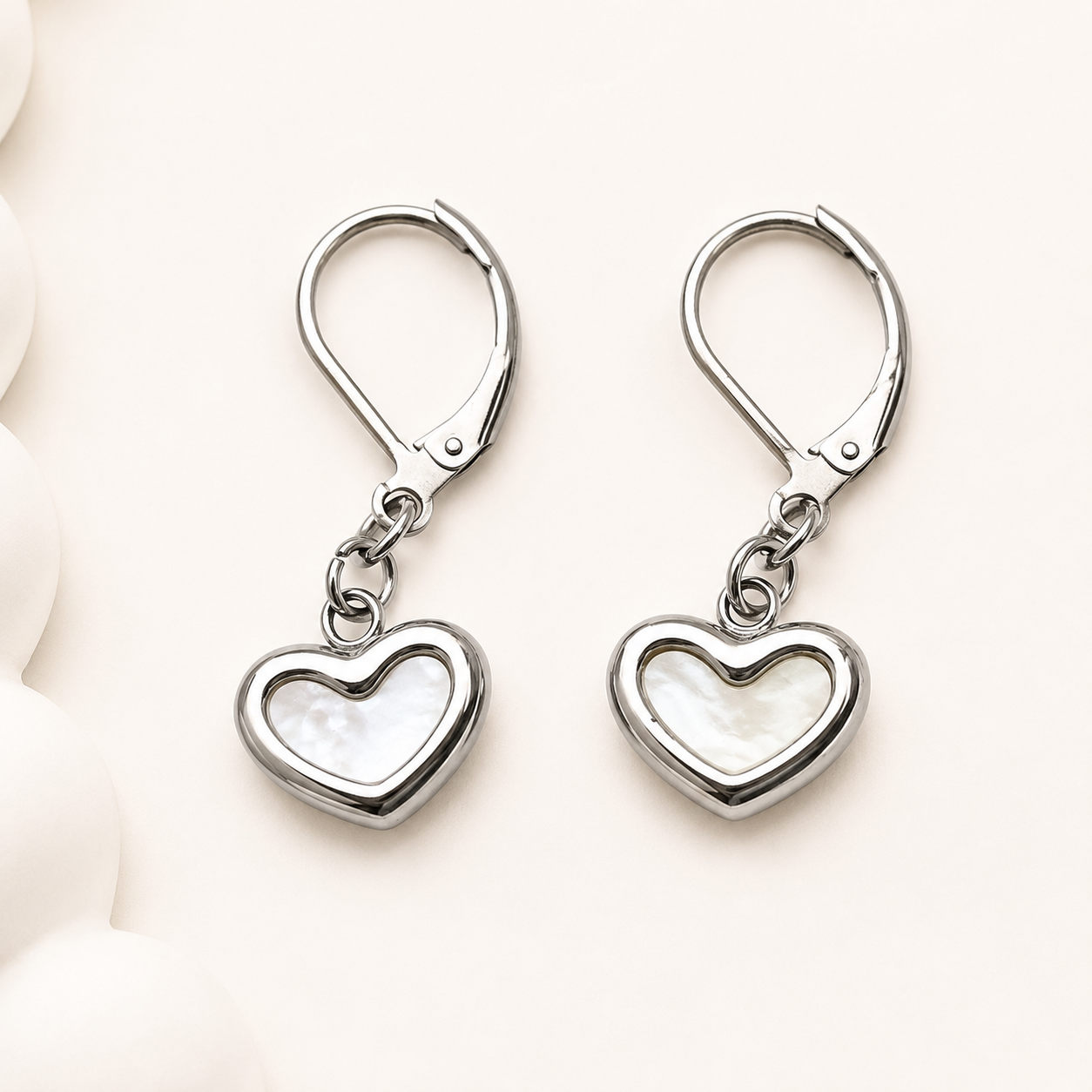 11mm Shell Heart Charm -Gold & Silver Finishes
