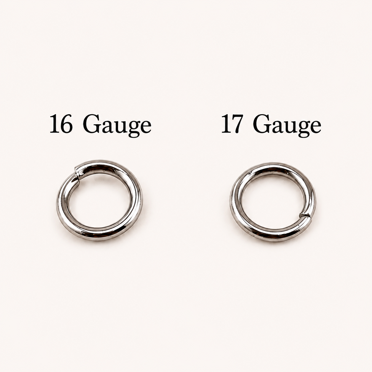 8mm Open Jump Rings - Multiple Gauge Options