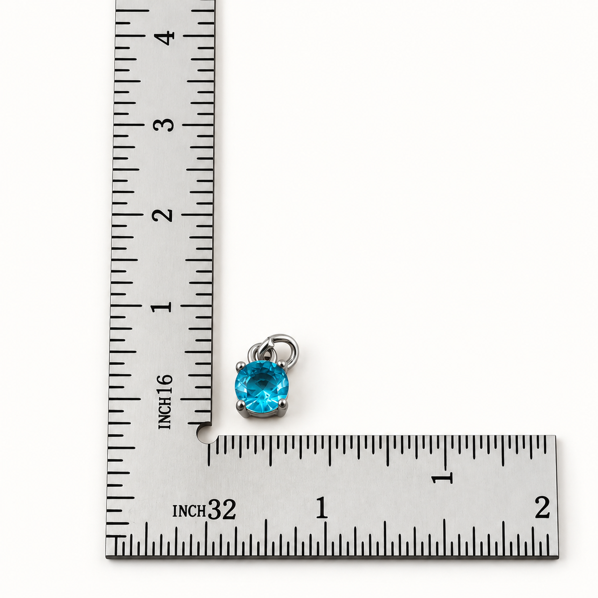 12-Piece Glass Birthstone Charm Set
