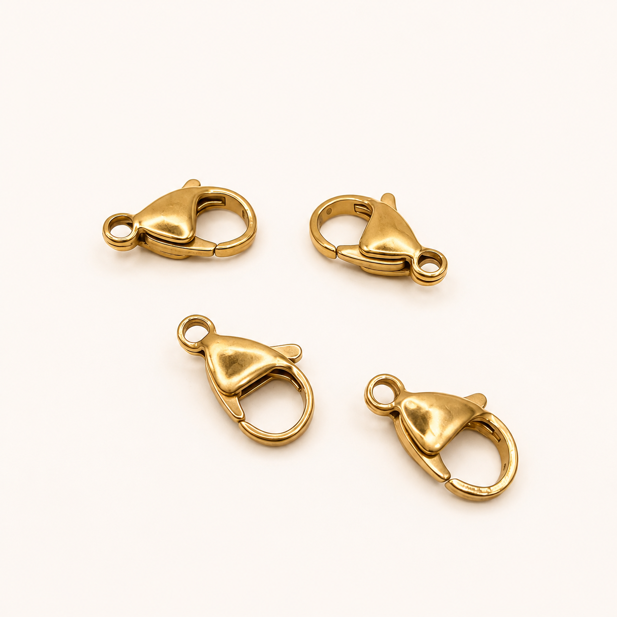 15mm Lobster Clasps - 18K Warm Gold