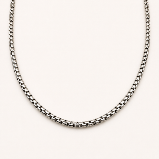 3mm Venetian Box Chain Necklace – 24"