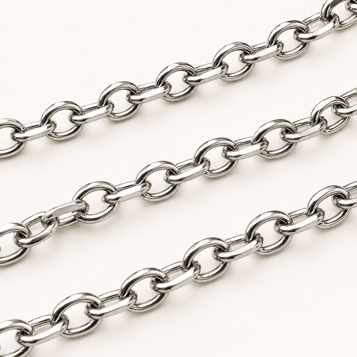 Diamond Cut Link Chain - 10mm (By the Foot)