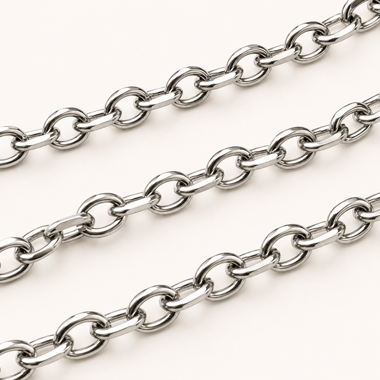 Diamond Cut Link Chain - 10mm (By the Foot)