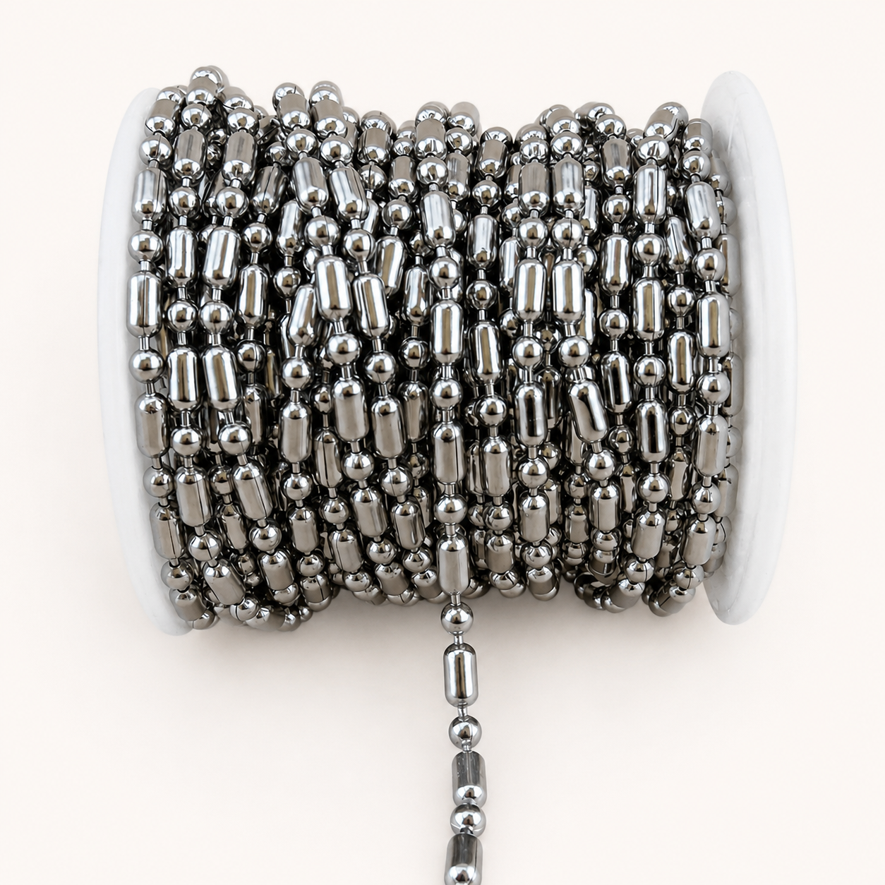 Tube & Ball Chain – 3mm (By the Foot)